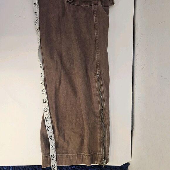 Mens Urban Outfitters Standard Cloth Cargo Pants Sz Medium Brown Flare Y2K R331 - Picture 9 of 12